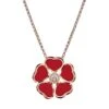 Chopard Happy Diamonds Happy Hearts 18K Rose Gold, Diamond & Red Stone Pendant Necklace -Fashion Jewelry & Accessories 0400014060260 RED
