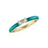 Enamel Eloise 14K Yellow Gold, Diamond & Turquoise Enamel Ring -Fashion Jewelry & Accessories 0400014108821 BLUE