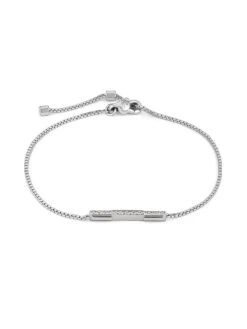 Gucci Link To Love 18K White Gold & Diamond Bracelet