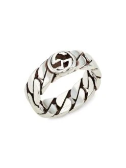 Gucci Sterling Silver Interlocking G Ring