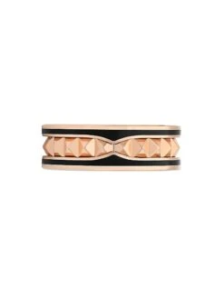 Bvlgari B.zero1 Rock 18K Rose Gold & Black Ceramic 2-Band Ring 13 Bvlgari B.zero1 Rock 18K Rose Gold & Black Ceramic 2-Band Ring -Fashion Jewelry & Accessories 0400014152188 ROSEGOLD A5
