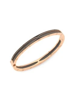 Bvlgari B.zero1 18K Rose Gold & Ceramic Bangle