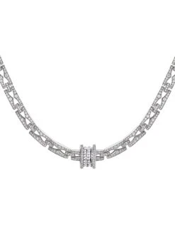 Bvlgari B.zero1 18K White Gold & Diamond Necklace