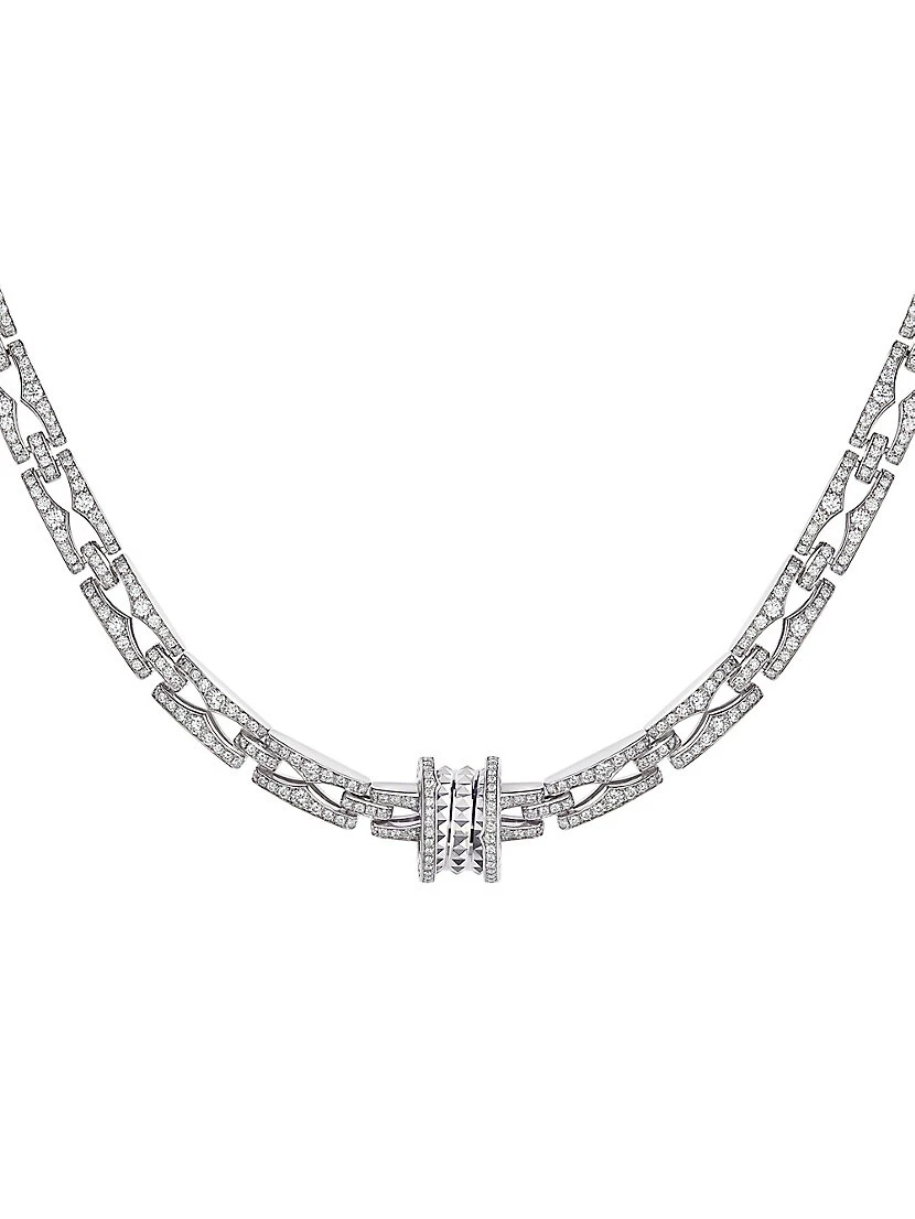 Bvlgari B.zero1 18K White Gold & Diamond Necklace 3 Bvlgari B.zero1 18K White Gold & Diamond Necklace