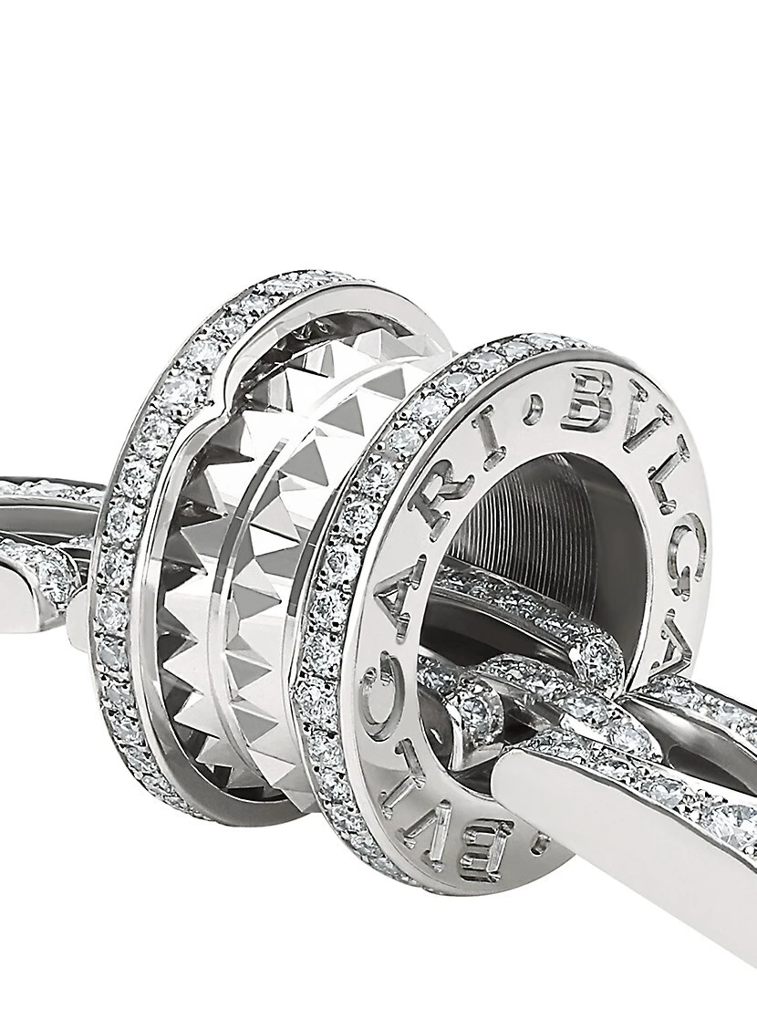 Bvlgari B.zero1 18K White Gold & Diamond Necklace 6 Bvlgari B.zero1 18K White Gold & Diamond Necklace - Image 4