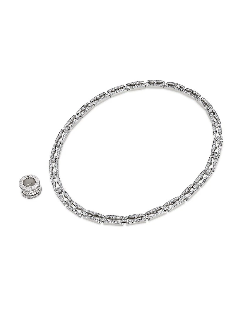 Bvlgari B.zero1 18K White Gold & Diamond Necklace 8 Bvlgari B.zero1 18K White Gold & Diamond Necklace - Image 6