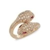 Bvlgari Serpenti Seduttori 18K Rose Gold, Diamond & Rubellite Snake Ring -Fashion Jewelry & Accessories 0400014152227 PINKGOLD