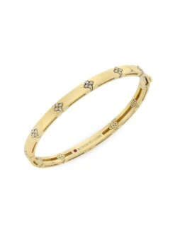Love In Verona 18K Gold & Diamond Bangle Bracelet