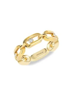 Move Uno 18K Yellow Gold & Diamond Ring