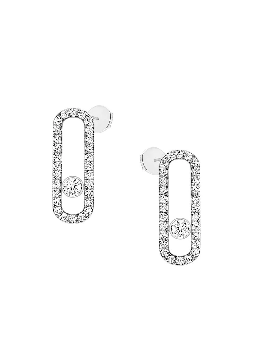 Move Uno 18K White Gold & Diamond Drop Earrings 3 Move Uno 18K White Gold & Diamond Drop Earrings