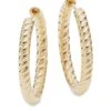 18K Yellow Gold Zoe Braided Hoops