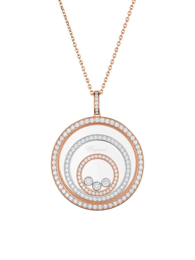 Chopard Happy Spirit 18K Gold & Diamond Pendant Necklace 3 Chopard Happy Spirit 18K Gold & Diamond Pendant Necklace