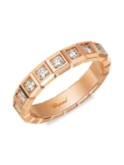 Chopard Ice Cube 18K Rose Gold Diamond Ring