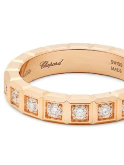 Chopard Ice Cube 18K Rose Gold & Diamond Ring -Fashion Jewelry & Accessories 0400014356155 ROSEGOLD A3