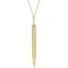 Twist 18K Gold-Plated & Cubic Zirconia Tassel Pendant Necklace -Fashion Jewelry & Accessories 0400014381516 GOLD