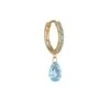 Mini Trombone Piercing 18K Yellow Gold Single Earring -Fashion Jewelry & Accessories 0400014393971 BLUE