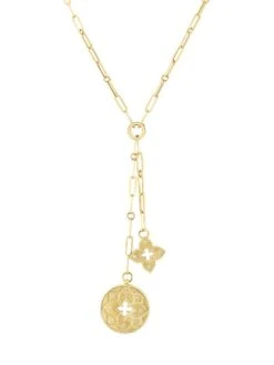 Venetian Princess 18K Yellow Gold & Diamond Double-Medallion Necklace