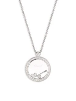 Chopard Happy Golf 18K White Gold & Diamond Pendant Necklace