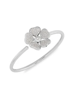 Chopard Happy Hearts Flowers 18K White Gold & Diamond Bangle