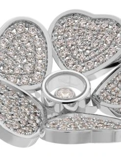 Chopard Happy Hearts Flowers 18K White Gold & Diamond Bangle -Fashion Jewelry & Accessories 0400014561042 WHITEGOLD A3