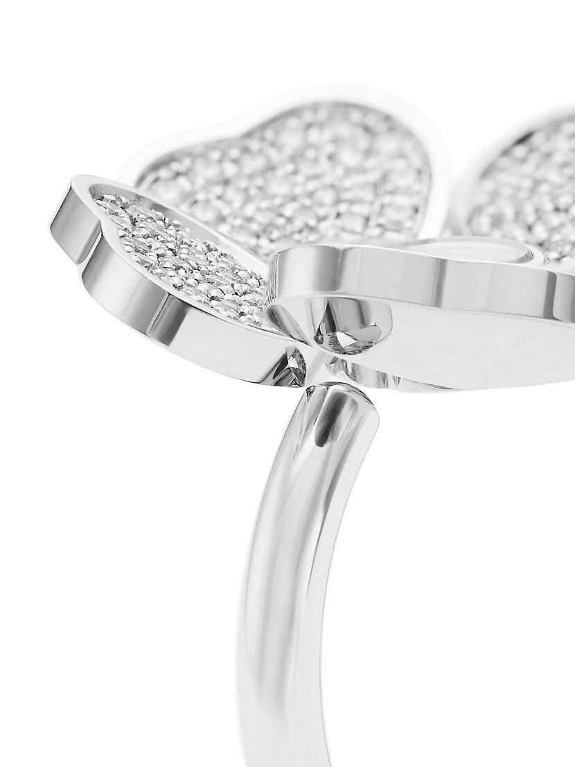 Chopard Happy Hearts Flowers 18K White Gold & Diamond Ring 5 Chopard Happy Hearts Flowers 18K White Gold & Diamond Ring - Image 3