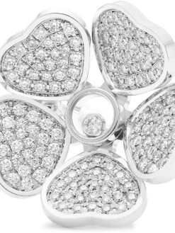 Chopard Happy Hearts Flowers 18K White Gold & Diamond Ring 9 Chopard Happy Hearts Flowers 18K White Gold & Diamond Ring -Fashion Jewelry & Accessories 0400014561048 NOCOLOR A3