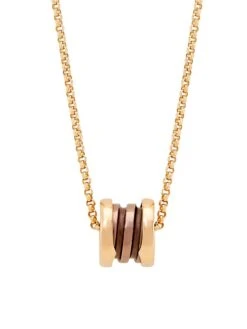 Bvlgari B.zero1 18K Rose Gold & Ceramic Pendant Necklace
