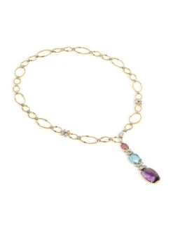 Marrakech Onde Elevated Two-Tone 18K Gold & Multi-Stone Y Necklace