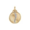 18K Yellow Gold & Diamond Circular Pendant -Fashion Jewelry & Accessories 0400014584489 YELLOWWHITEGOLD