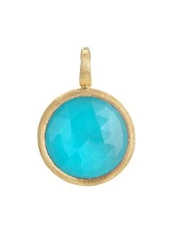 Jaipur 18K Yellow Gold & Turquoise Pendant