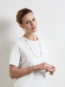 Jaipur Two-Tone 18K Gold & Diamond Double-Drop Earrings -Fashion Jewelry & Accessories 0400014585092 A9