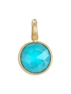 Jaipur 18K Yellow Gold & Turquoise Pendant