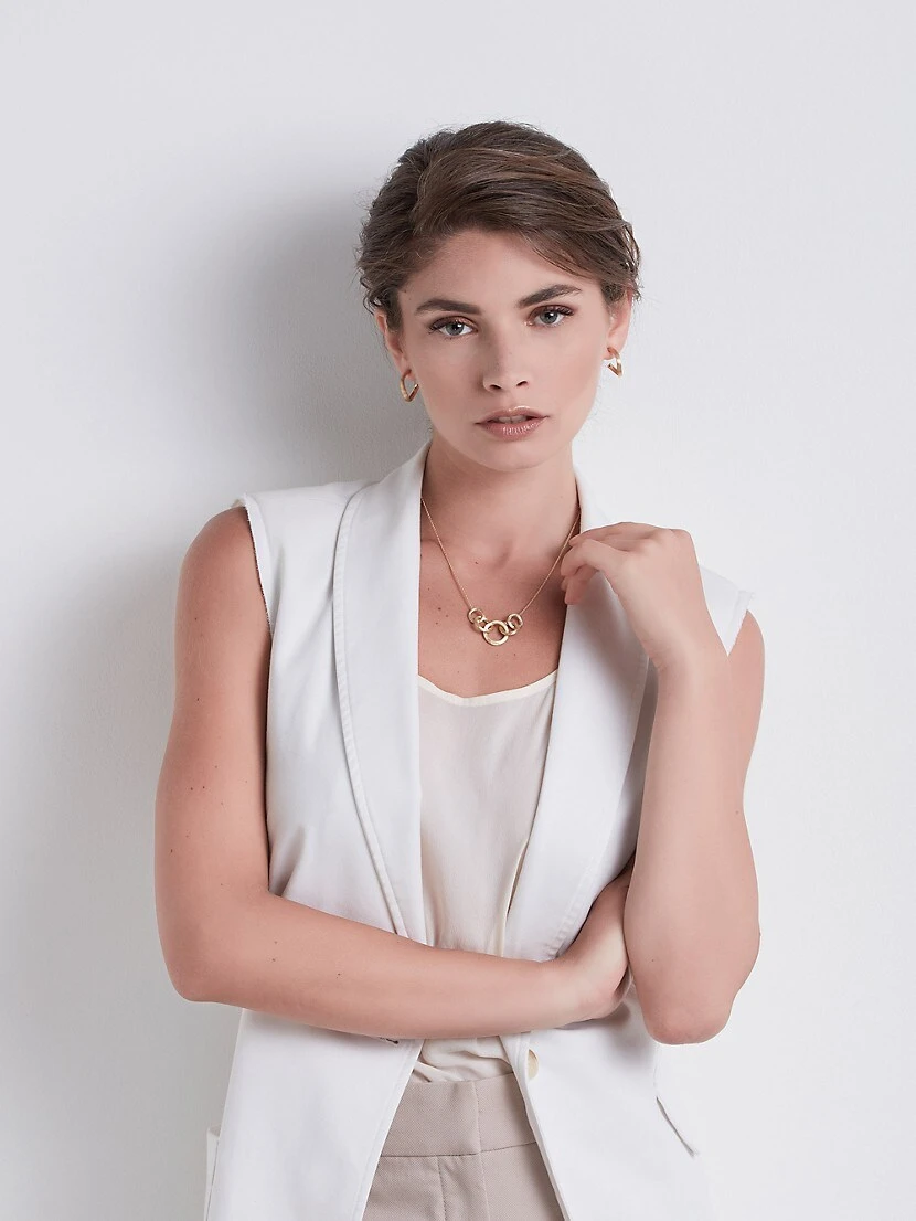 Jaipur 18K Yellow Gold Curved Hoop Earrings 4 Jaipur 18K Yellow Gold Curved Hoop Earrings - Image 2