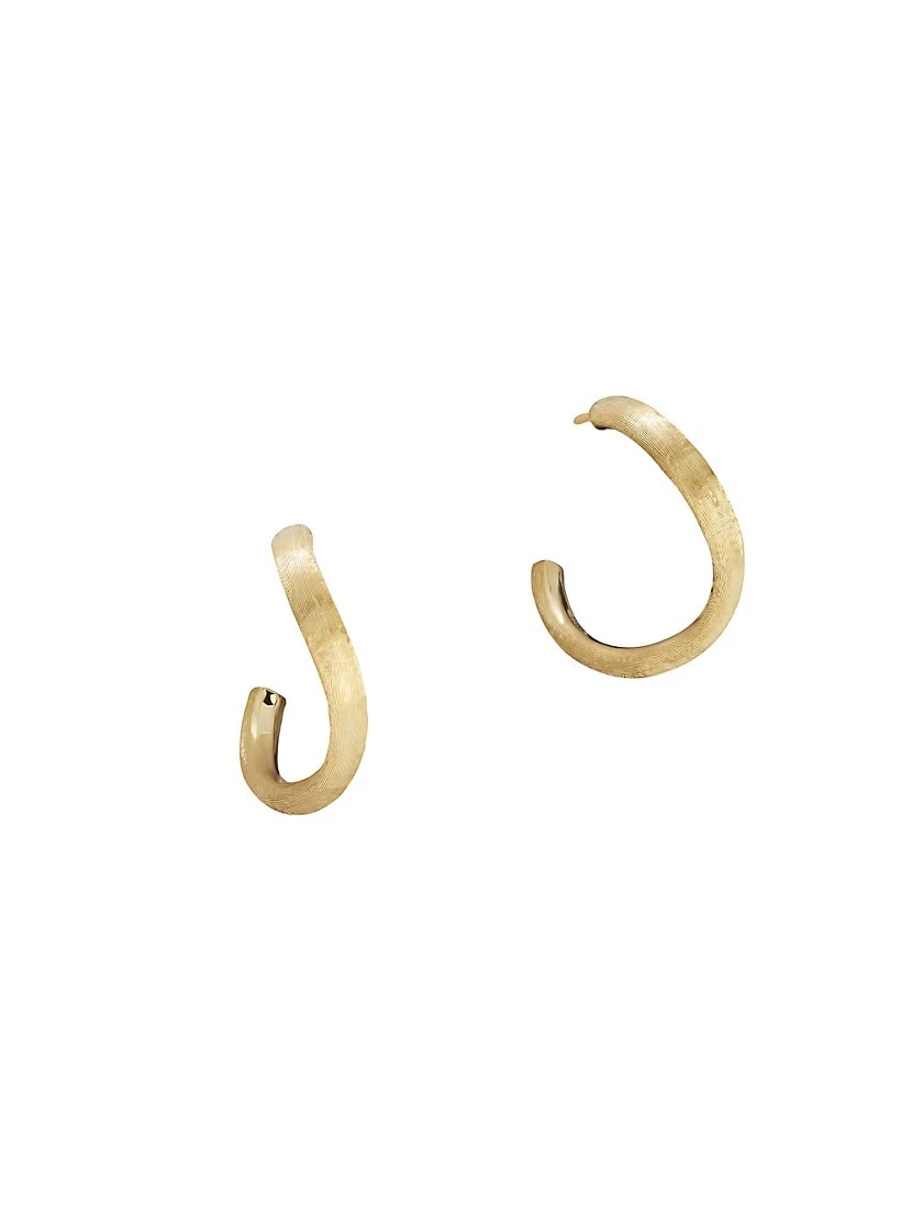 Jaipur 18K Yellow Gold Curved Hoop Earrings 3 Jaipur 18K Yellow Gold Curved Hoop Earrings