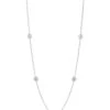 18K White Gold & 0.7 TCW Diamond Station Necklace -Fashion Jewelry & Accessories 0400014598260 WHITEGOLD