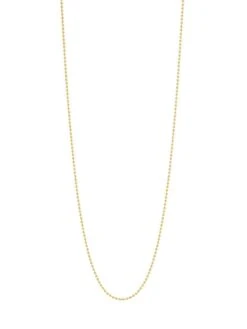 18K Yellow Gold Ball Chain Necklace, 34"