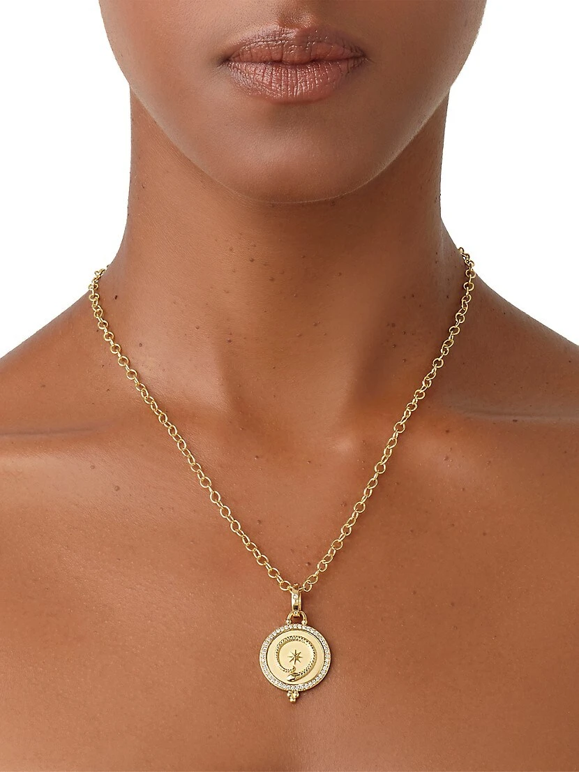 Terra 18K Yellow Gold & Diamond Pendant 5 Terra 18K Yellow Gold & Diamond Pendant - Image 3