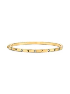 Astrid 18K Yellow Gold & Diamond Bangle -Fashion Jewelry & Accessories 0400014620957 YELLOWGOLD A2