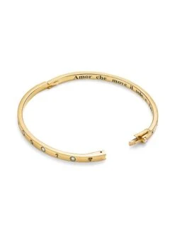Astrid 18K Yellow Gold & Diamond Bangle -Fashion Jewelry & Accessories 0400014620957 YELLOWGOLD A3