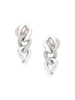 Pomellato Catene 18K White Gold & Diamond Drop Earrings