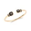Pomellato Nudo Two-Tone 18K Gold, Obsidian & Diamond Cuff -Fashion Jewelry & Accessories 0400014656696 ROSEGOLD