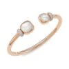 Pomellato Nudo 18K Rose Gold, White Topaz & Mother-Of-Pearl Cuff -Fashion Jewelry & Accessories 0400014656722 ROSEGOLD