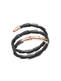 Calla 18K Rose Gold & Titanium Wrap Bracelet