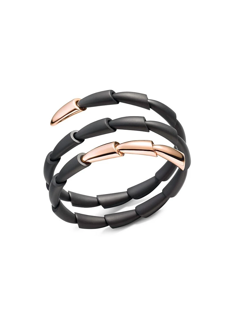 Calla 18K Rose Gold & Titanium Wrap Bracelet 3 Calla 18K Rose Gold & Titanium Wrap Bracelet