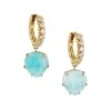 Smooth Sailing 18K Goldplated Larimar & Cubic Zirconia Teardrop Huggie Earrings 2 Smooth Sailing 18K Goldplated Larimar & Cubic Zirconia Teardrop Huggie Earrings -Fashion Jewelry & Accessories 0400014677939 GOLD