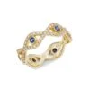 14K Yellow Gold, Diamond & Sapphire Evil Eye Ring -Fashion Jewelry & Accessories 0400014689994 GOLD