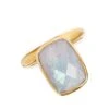 18K Gold-Plated Sterling Silver & Labradorite Ring -Fashion Jewelry & Accessories 0400014691323 LABRADORITE