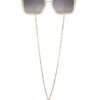 Gucci Chain 57MM Square Sunglasses -Fashion Jewelry & Accessories 0400014739692 GOLD