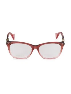 Gucci Mini Running 54MM Cat-Eye Optical Glasses