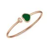 Chopard Happy Hearts 18K Rose Gold, Diamond & Green Agate Bangle -Fashion Jewelry & Accessories 0400014767455 ROSEGOLD
